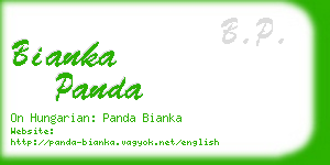 bianka panda business card